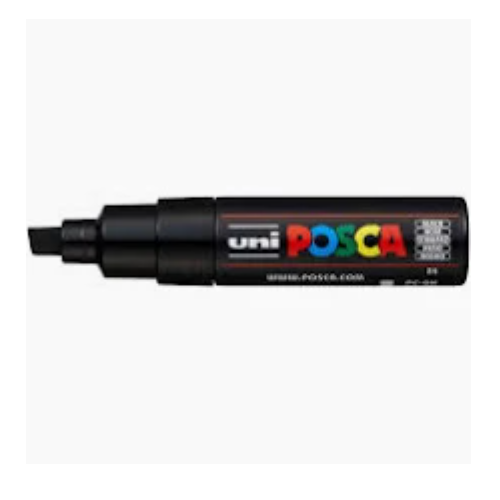 POSCA PC-8K Black 8mm Chisel Tip