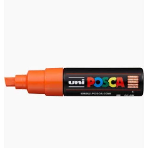 POSCA PC-8K Orange 8mm Chisel Tip