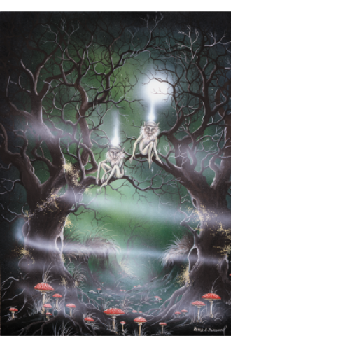 Tree Spirits by Peter Pracwnik Blank Greeting Card