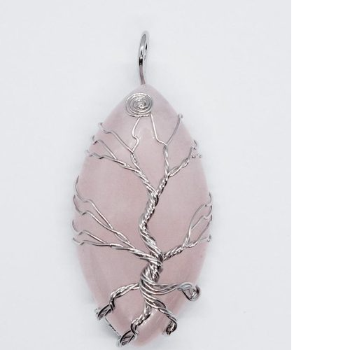 Rose Quartz Eye Pendant